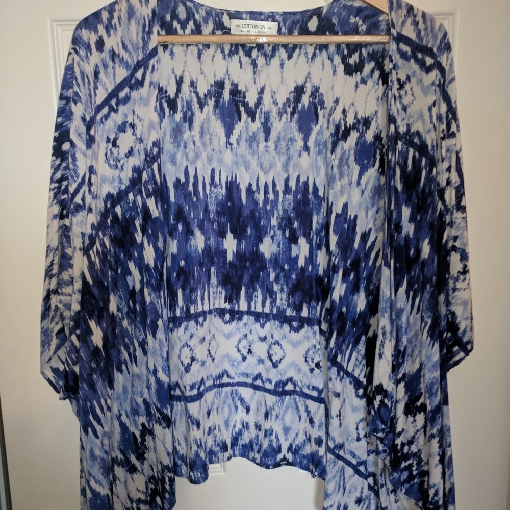 Blue kimono from Cotton On